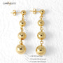 Gold Bead Tassel Drop Earrings – 18K Gold Plated | Carryallco