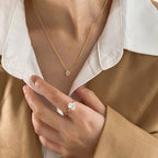18K Gold-Plated Cobblestone Zirconia Ring