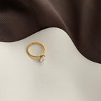 18K Gold-Plated Cobblestone Zirconia Ring