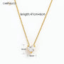 White Heart Crystal Necklace – heart pendant on white background | Carryallco