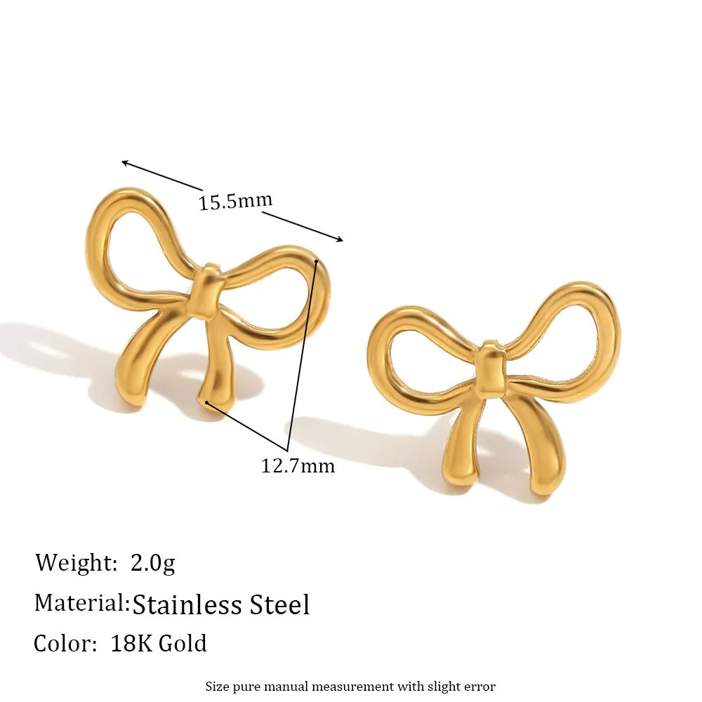 Bowknot Necklace and Earrings Set – 18K Gold Plated | CARRYALLCO