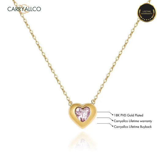 18K Gold Plated Celestial Heart Sparkle Pendant – Demi-Fine