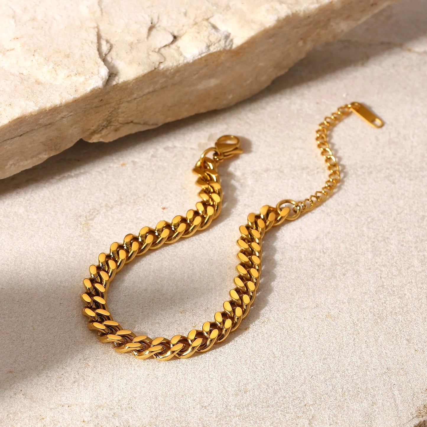 18K Gold Plated Cuban Chain Bracelet