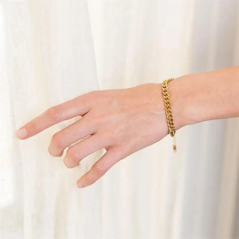 18K Gold Plated Cuban Chain Bracelet