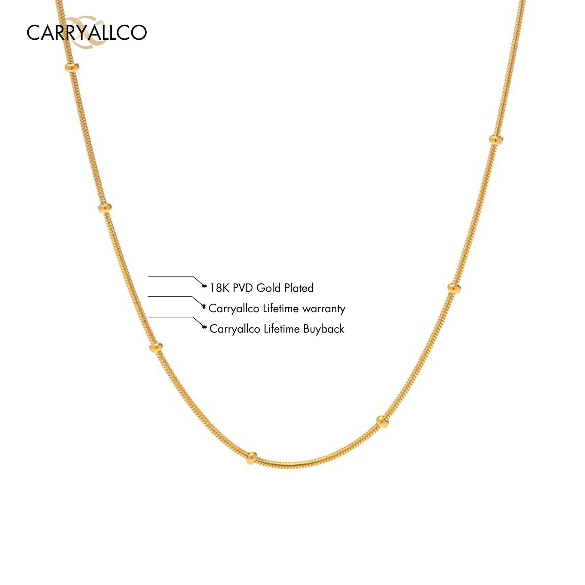 18K Gold Plated Delicate Sphere Accent Rope Chain – Demi-Fine