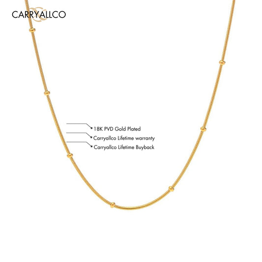 18K Gold Plated Delicate Sphere Accent Rope Chain – Demi-Fine