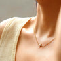 18K Gold Plated Flower Clover Zirconia Pendant Necklace Carryallco