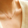 18K Gold Plated Flower Clover Zirconia Pendant Necklace Carryallco