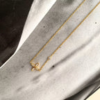 18K Gold Plated Flower Clover Zirconia Pendant Necklace Carryallco