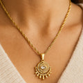 18K Gold Plated Guardian Eye Pendant Necklace – Demi-Fine