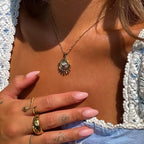 18K Gold Plated Guardian Eye Pendant Necklace – Demi-Fine