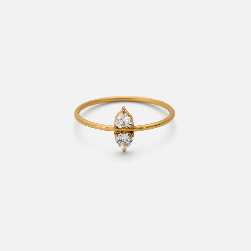 18K Gold Plated Vintage Zircon Ring