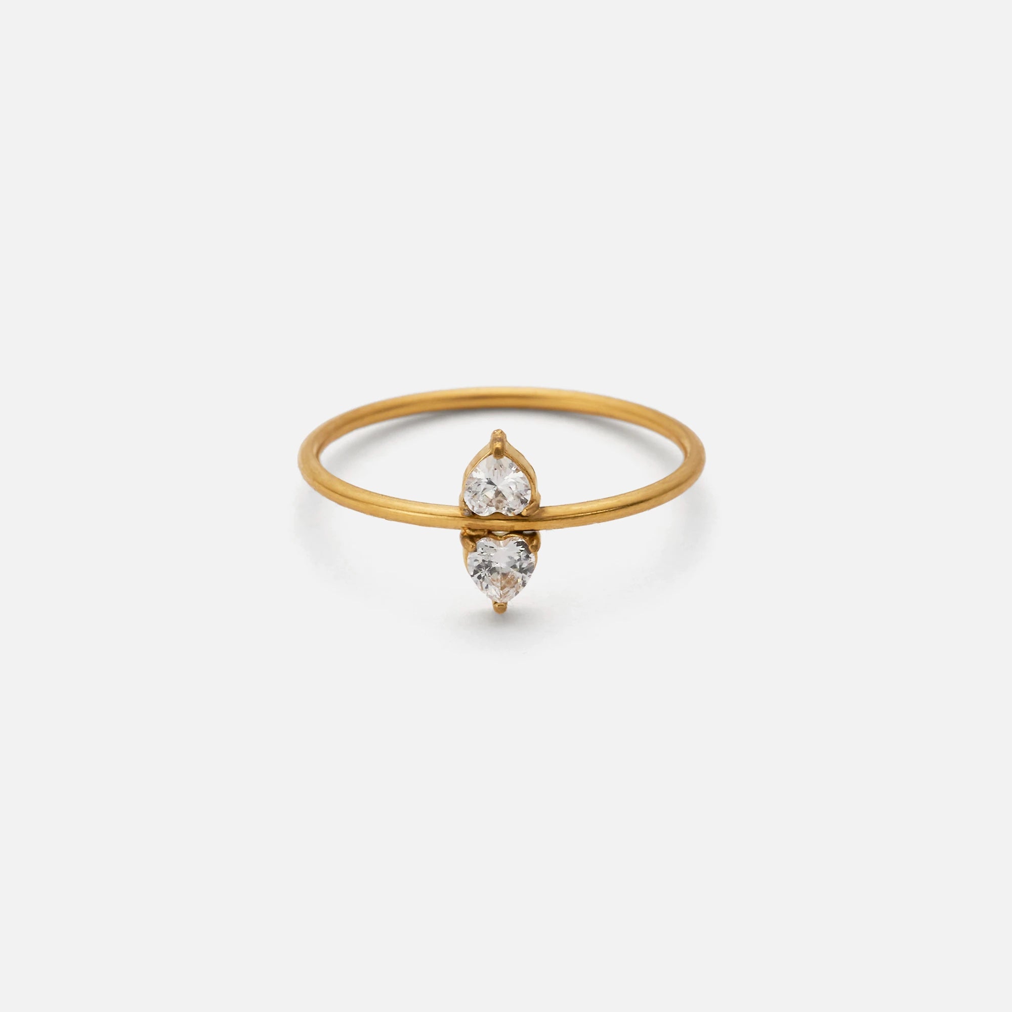 18K Gold Plated Vintage Zircon Ring