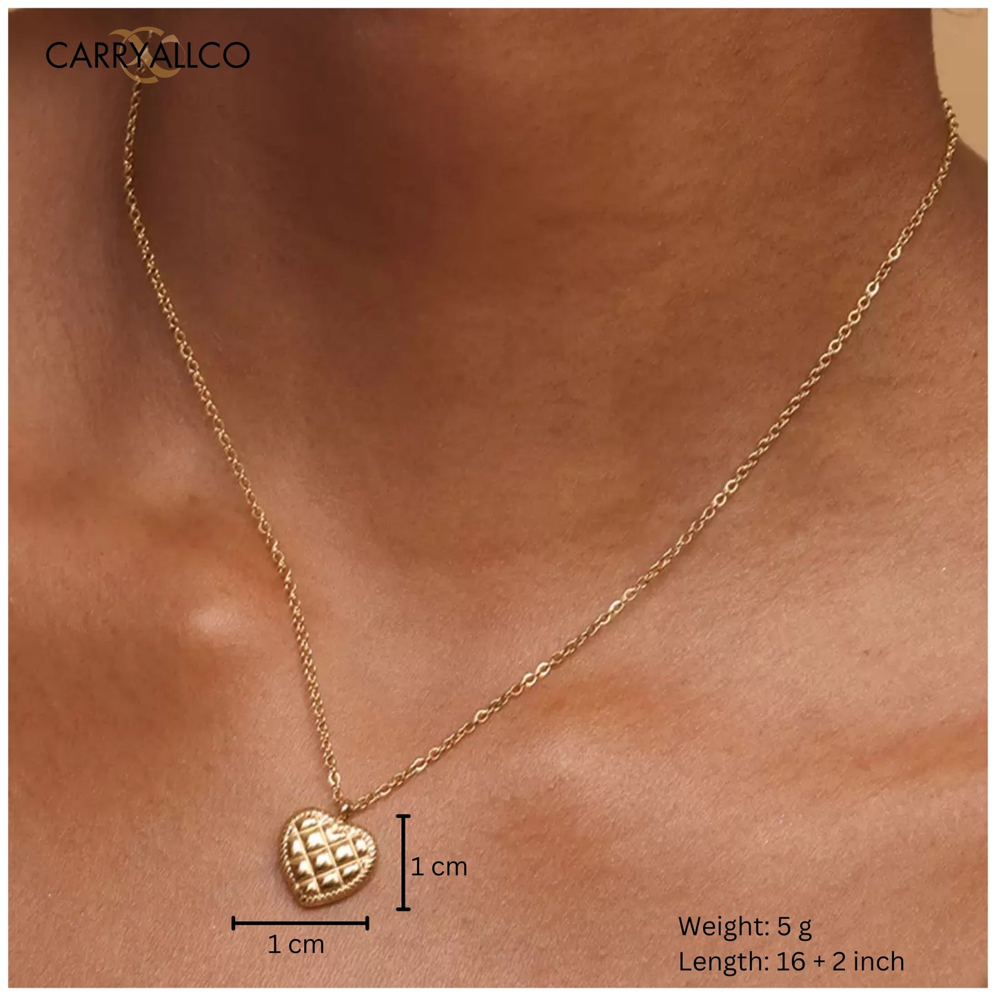18K Gold Plated Timeless Heart Pendant Chain – Demi-Fine
