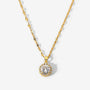 White Solitaire Pendant Necklace – 18K Gold Plated Jewellery | Carryallco India