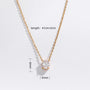 Waterdrop and Oval Stone Pendant Necklace – 18K Gold Plated | CARRYALLCO