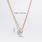 18K Gold Plated Waterdrop & Oval Stone Necklace