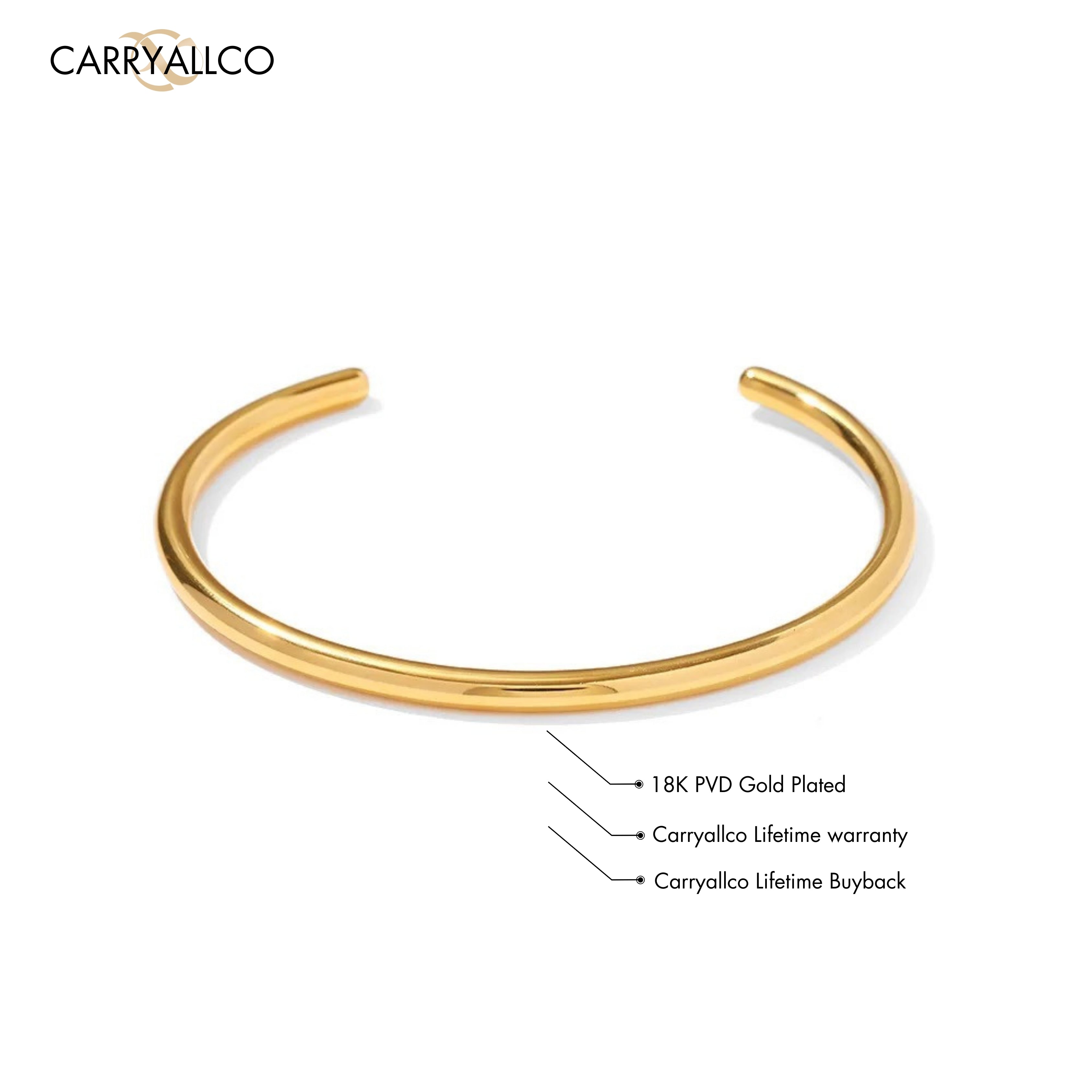 Open Minimalist Cuff Bracelet Carryallco