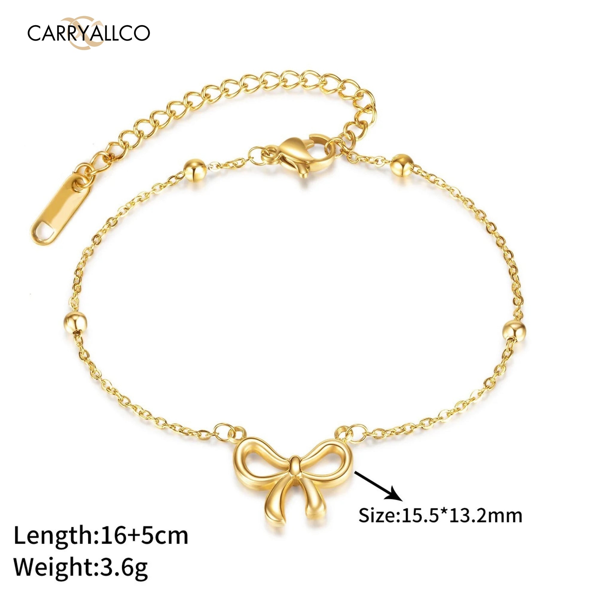 Minimalist Bow Accent Bracelet Carryallco