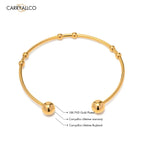 Round Bead Ball Cuff Bracelet Carryallco
