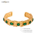 Verdant Glow Hammered Bracelet Carryallco
