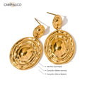 Carryallco Artisan Hammered Drop Earrings Carryallco