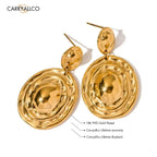 Carryallco Artisan Hammered Drop Earrings Carryallco