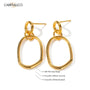 Hexagon Hoop Earrings – 18K Gold Plated Jewellery | Carryallco India