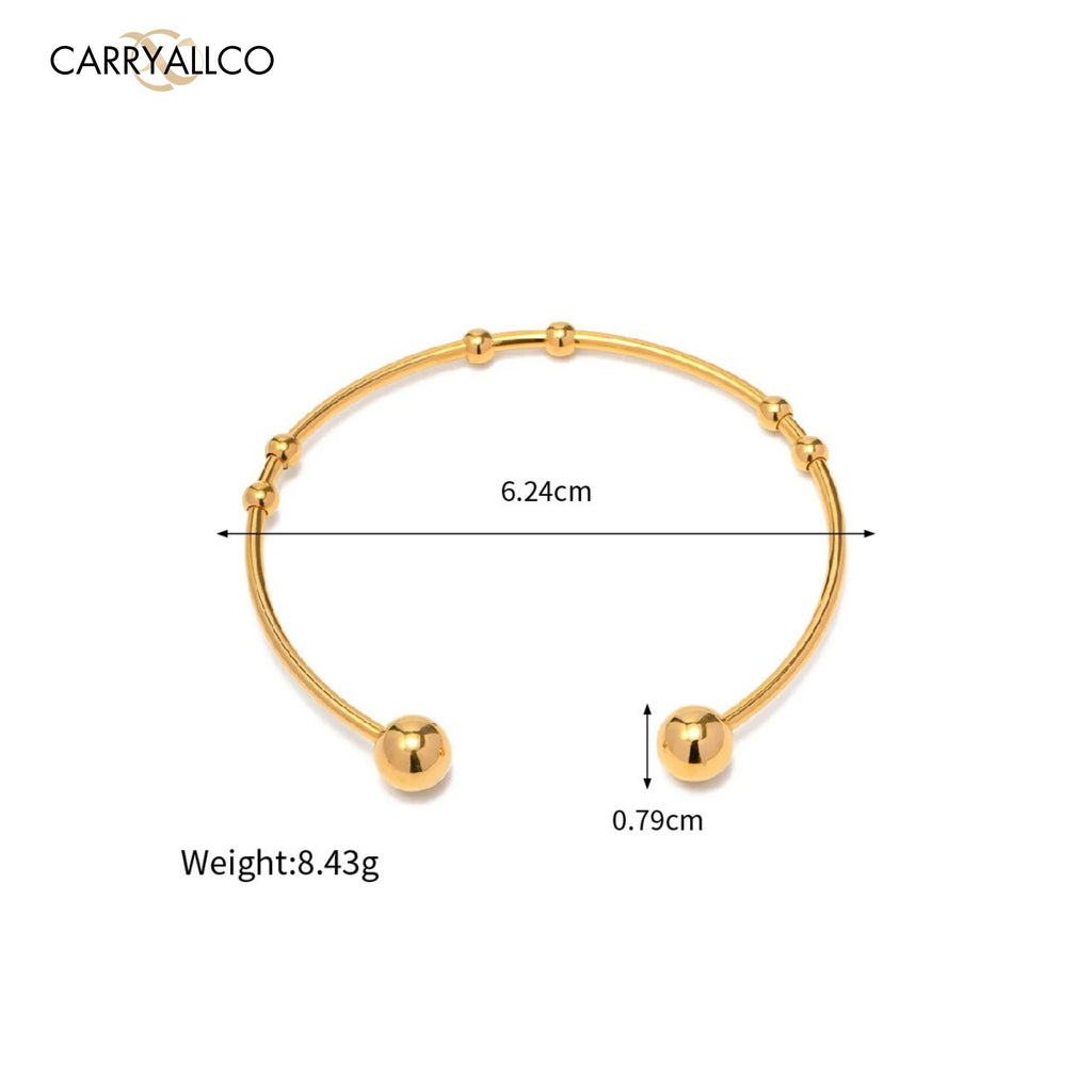 Round Bead Ball Cuff Bracelet Carryallco