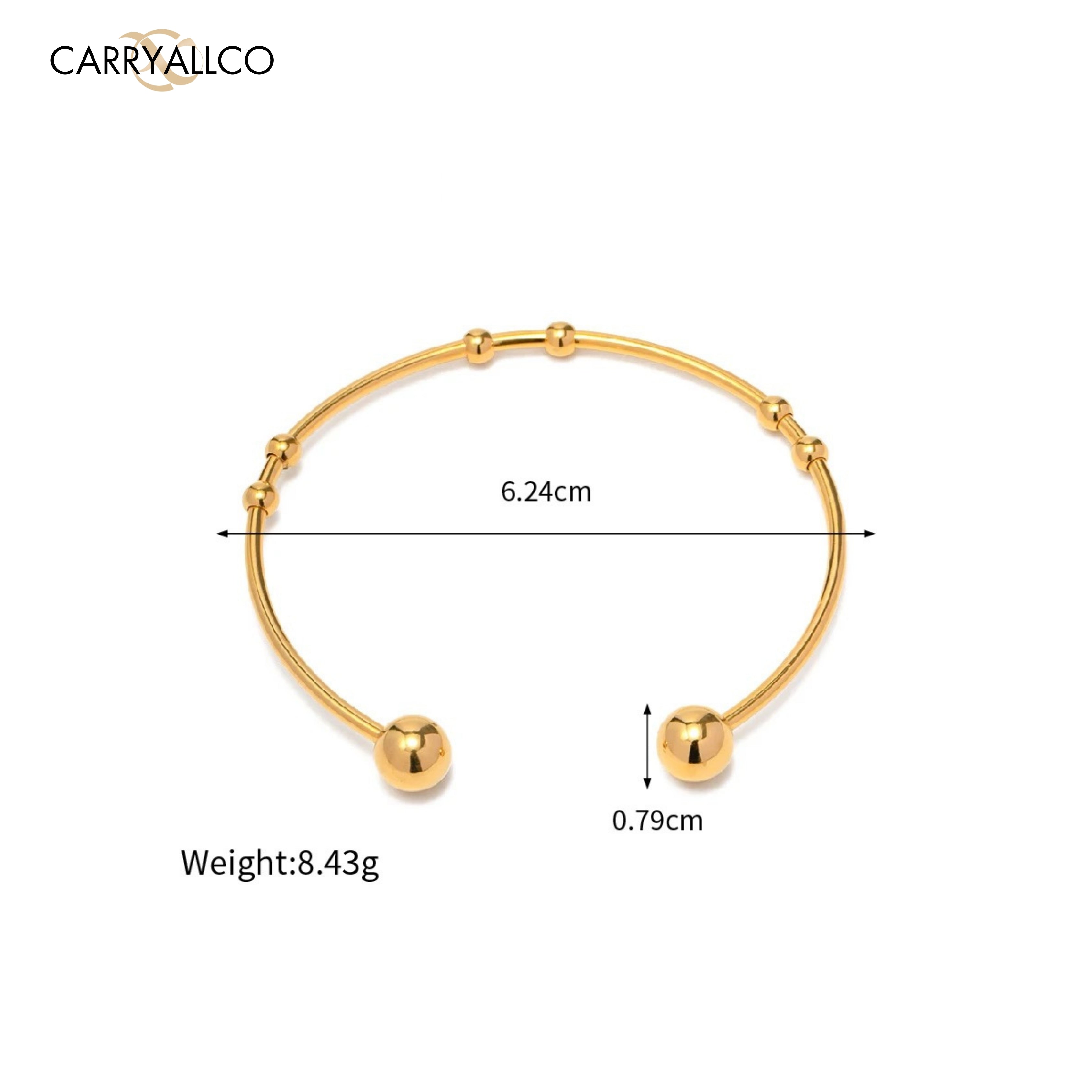 Round Bead Ball Cuff Bracelet Carryallco