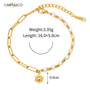 Sun Charm Beaded Chain Bracelet – 18K Gold Plated | Carryallco