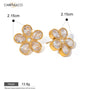 Carryallco Timeless Crystal Flower Stud Earrings Carryallco