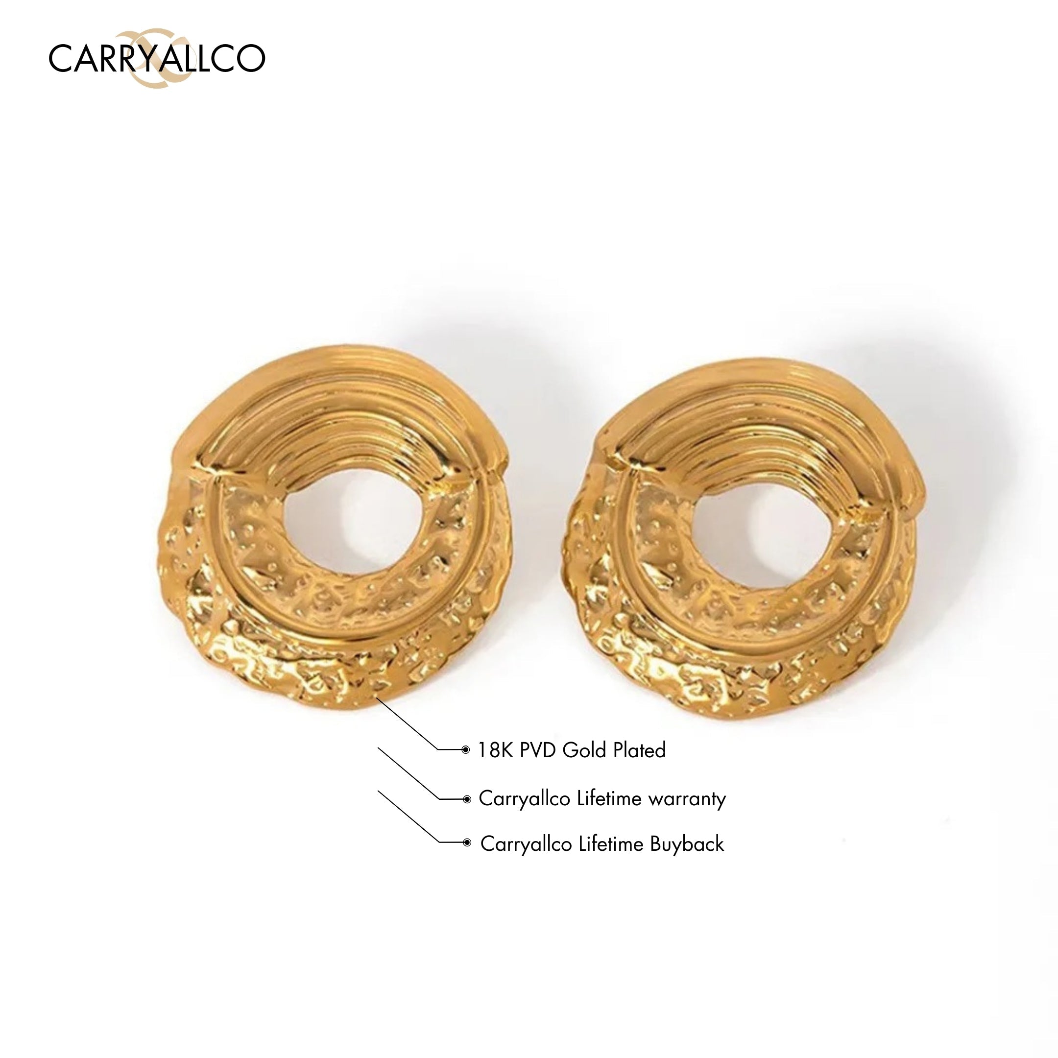 Carryallco Ethereal Hollow Statement Earrings Carryallco