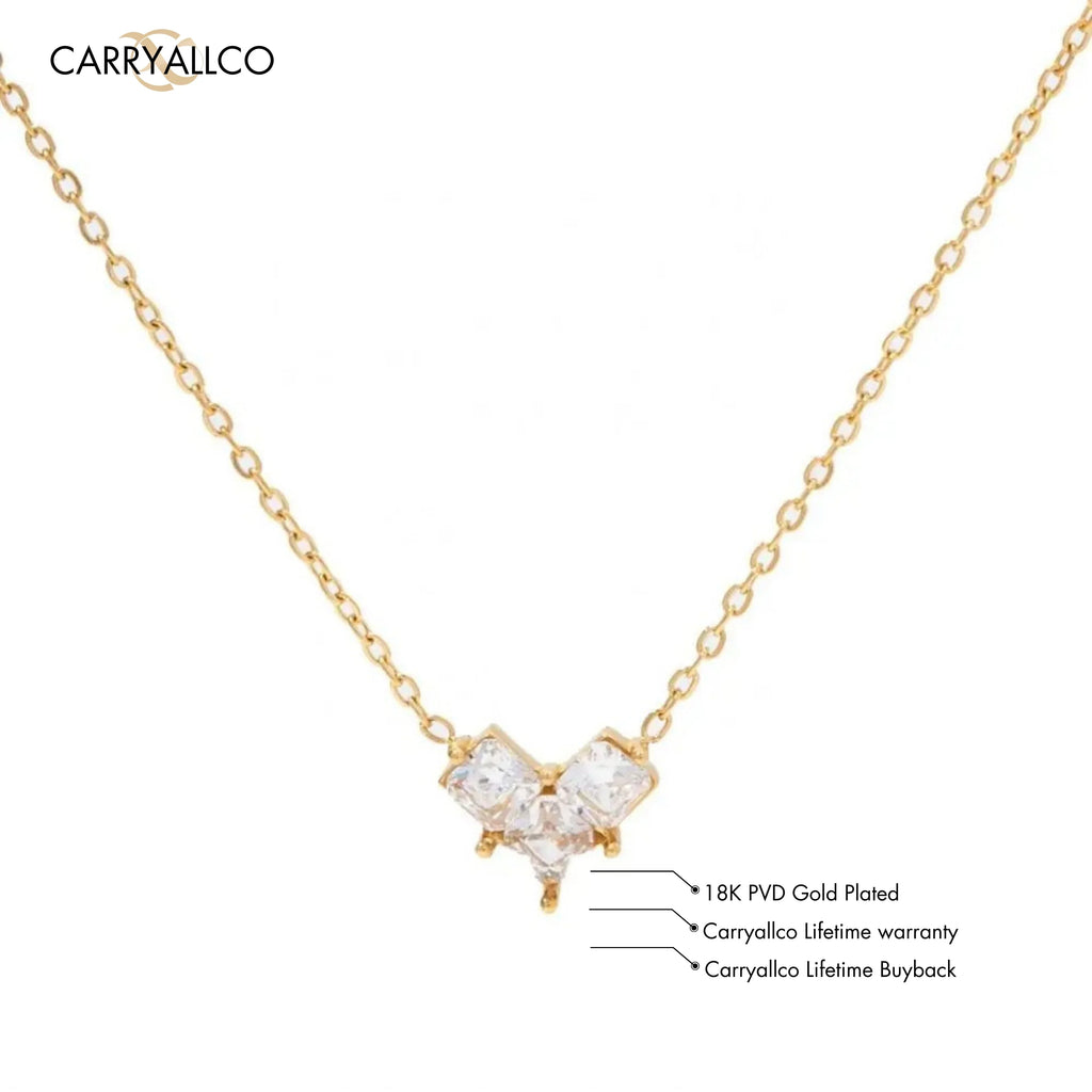 Everyday Radiance Heart Necklace – 18K Gold Plated Carryallco