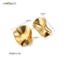 Retro Fold Drop Earrings – 18K Gold Plated | Carryallco