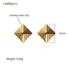 Carryallco Timeless Square Glow Earrings Carryallco