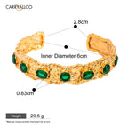 Verdant Glow Hammered Bracelet Carryallco