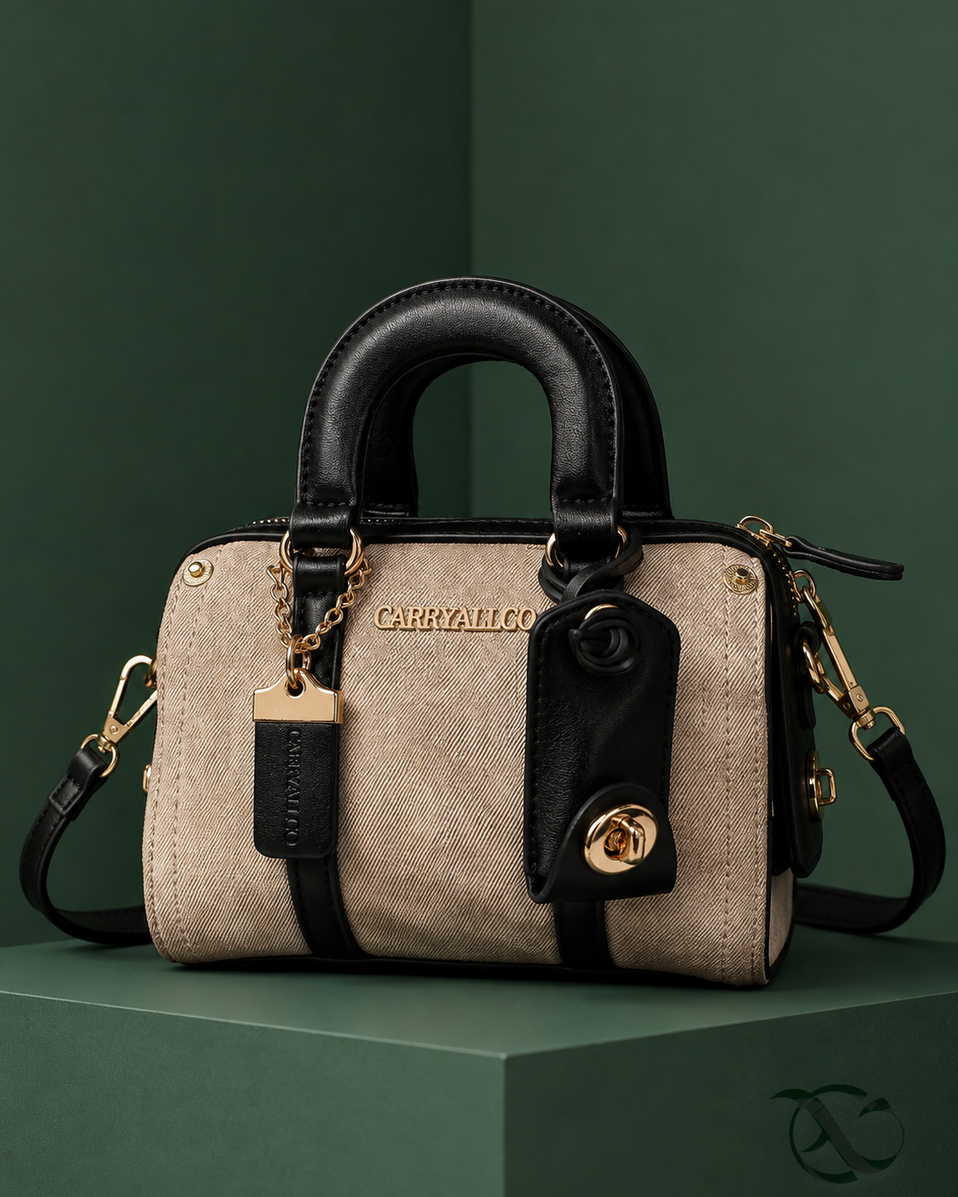 Carryallco Celeste Camel Brown Boston Bag | Handmade Vintage Vegan Leather | Carryallco