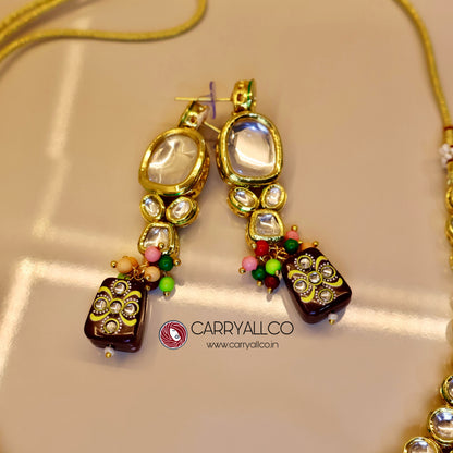 Carryallco Multicolor Kundan Necklace