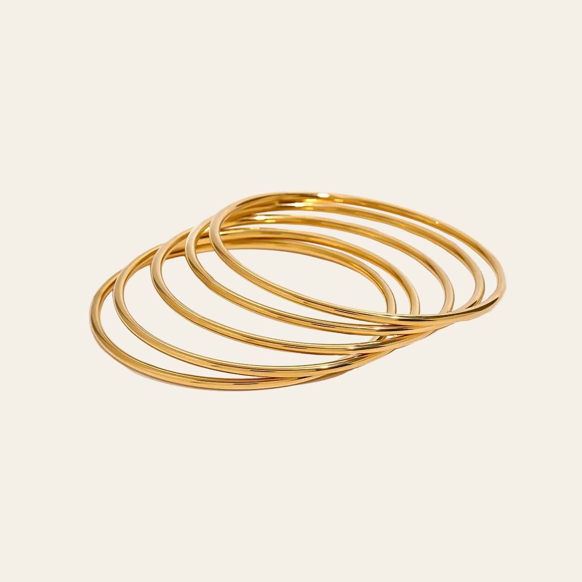 Slim Stackable Bangle Set of 5