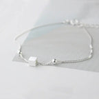925 Silver Square Chain Anklet