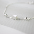925 Silver Square Chain Anklet
