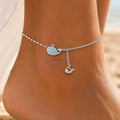 925 Silver Whale Charm Anklet