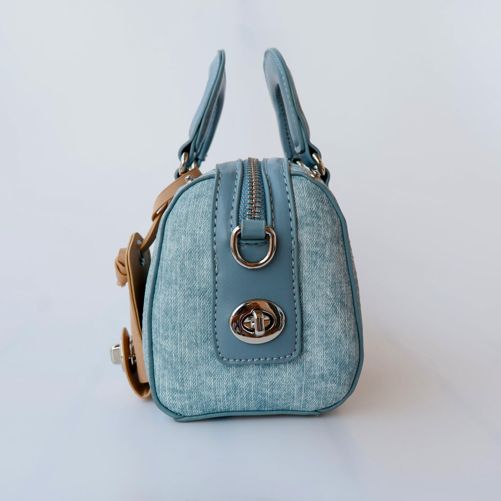 Carryallco Celeste – Handmade Vintage Medium Boston Bag