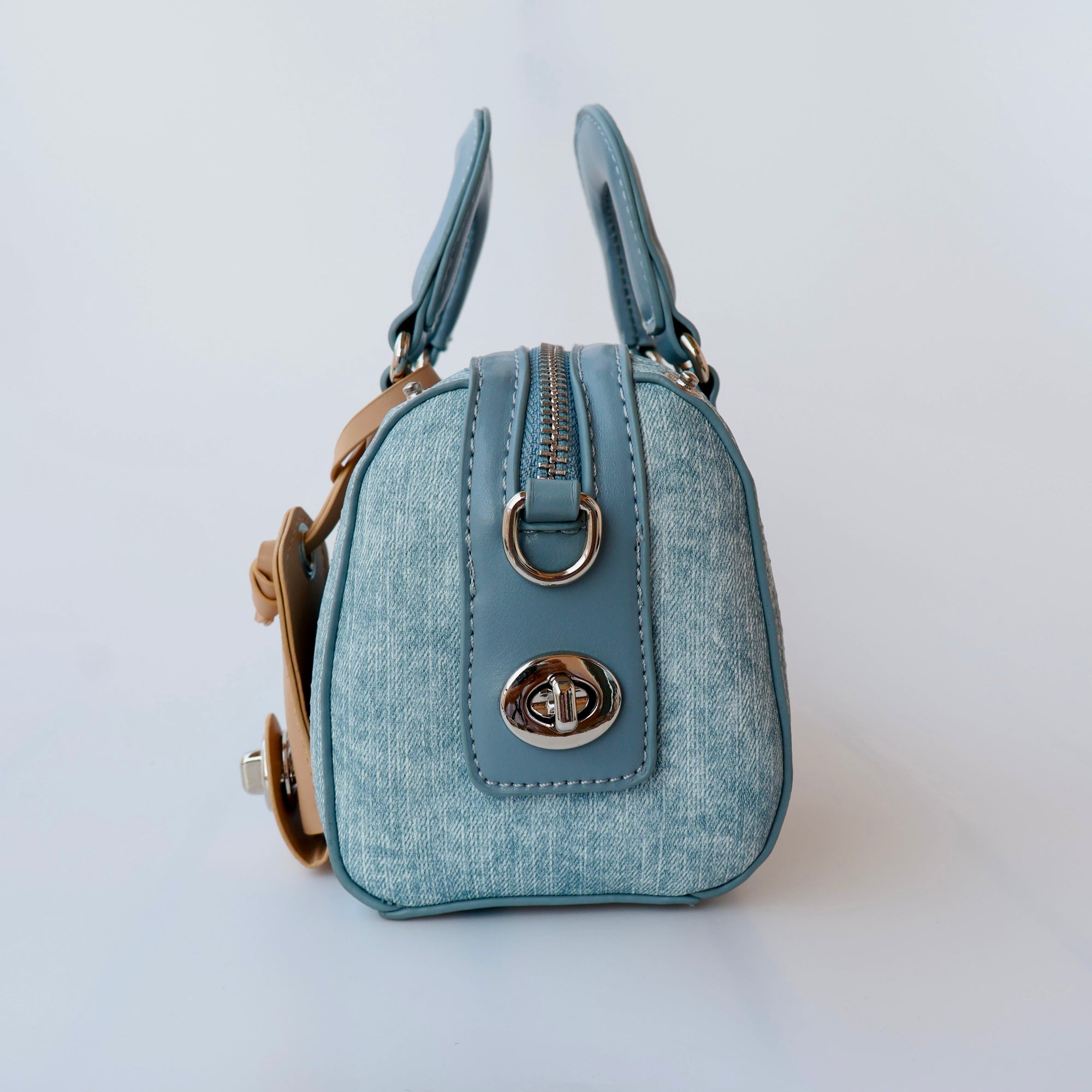 Carryallco Celeste – Handmade Vintage Medium Boston Bag
