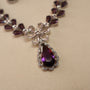 Amethyst Purple Marquise American Diamond Necklace Set | CARRYALLCO