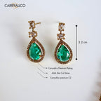 Aqua Glow American Diamond Necklace Set Carryallco