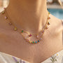 Zirconia Link Necklace – Lifestyle View | 18K Gold Plated | Carryallco India