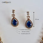 Azure Radiance American Diamond Necklace Set Carryallco