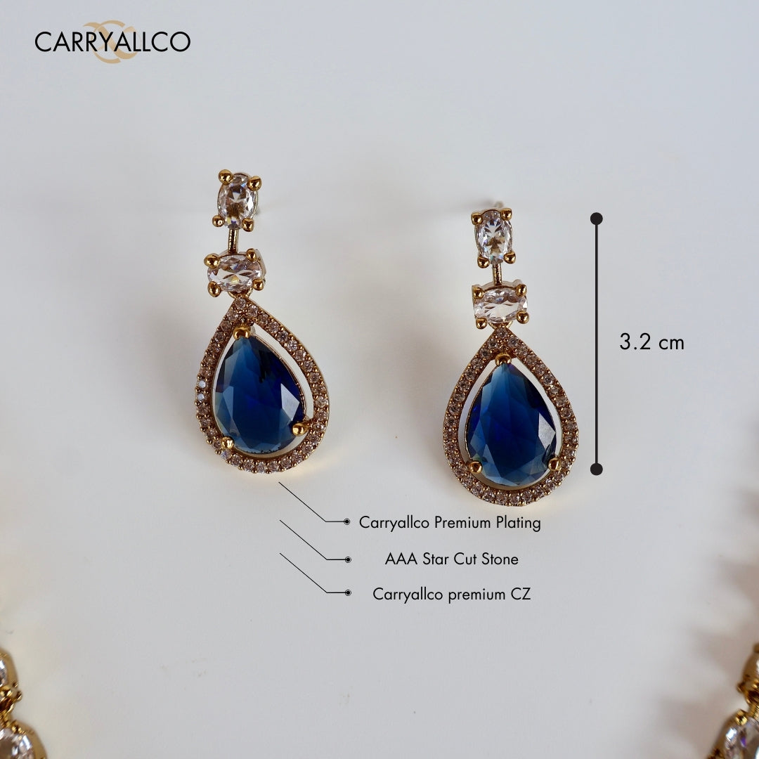 Azure Radiance American Diamond Necklace Set